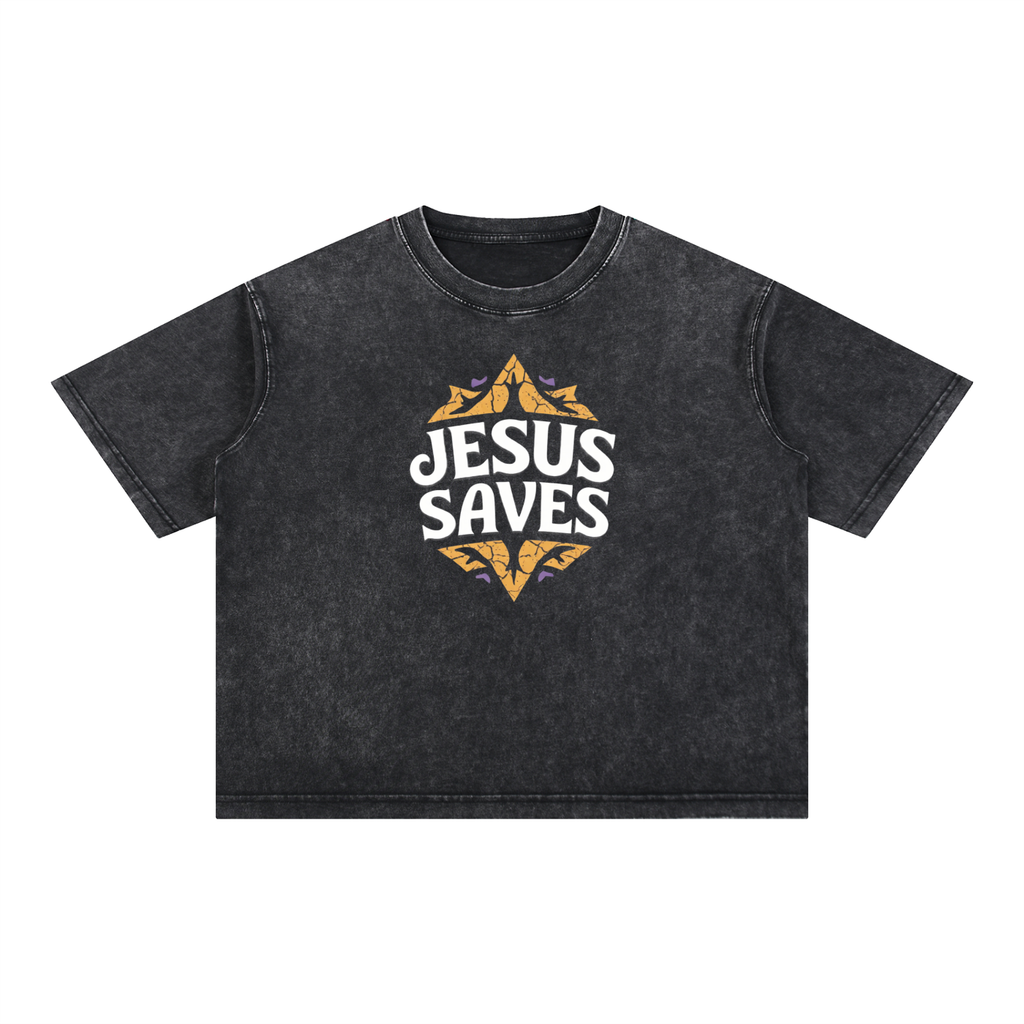 Mineral Wash Boxy Cotton T-Shirt